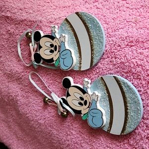 Two Baby  Mickey Mouse Christmas tree decoration or for  a cake decoration